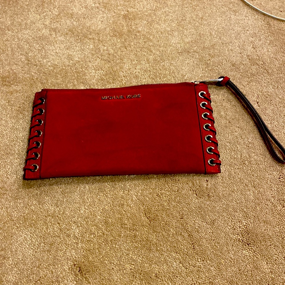 Michael Kors red clutch